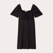 Robe droite avec noeud noir femme