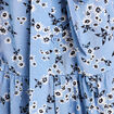 Robe évasée ceinturée bleu gris femme