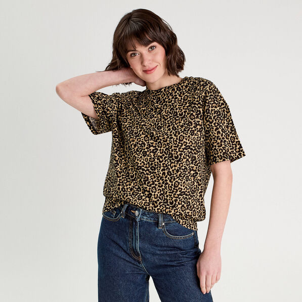 t shirt manches courtes beige femme T-shirt manches courtes beige femme