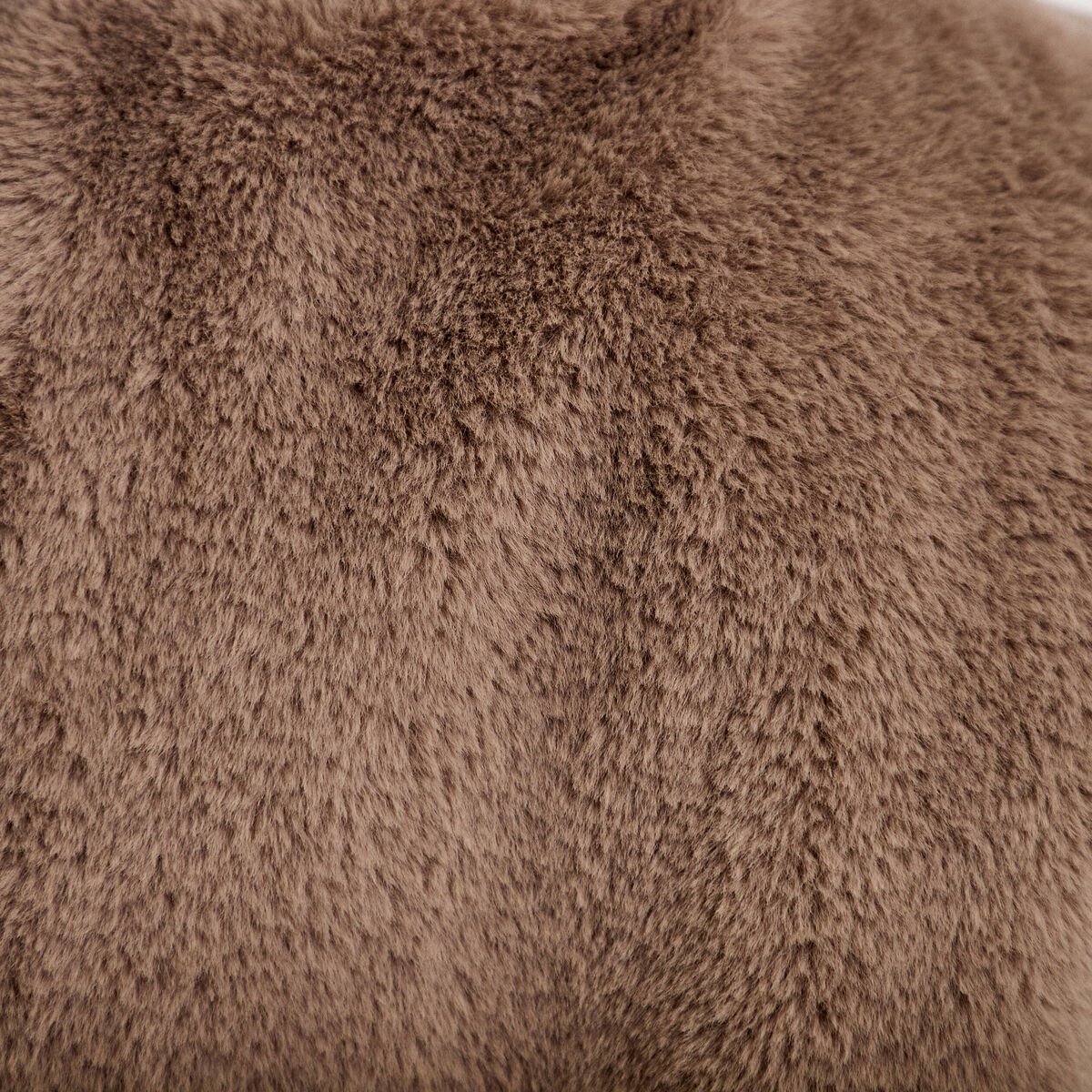 Veste courte ajust&eacute;e sans manches taupe femme