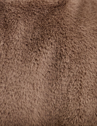 Veste courte ajust&eacute;e sans manches taupe femme