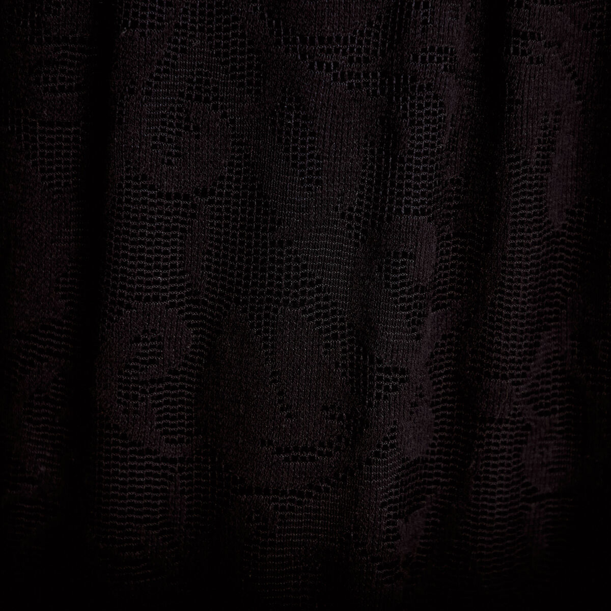 Jupe &eacute;vas&eacute;e longueur 3/4 dentelle noir femme