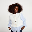 Pull chemise 2-en-1 ecru femme