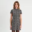 Robe droite zippée noir femme