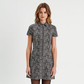 robe droite zippee noir femme Robe droite zippée noir femme
