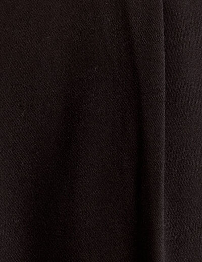 Pantalon large avec pinces noir femme