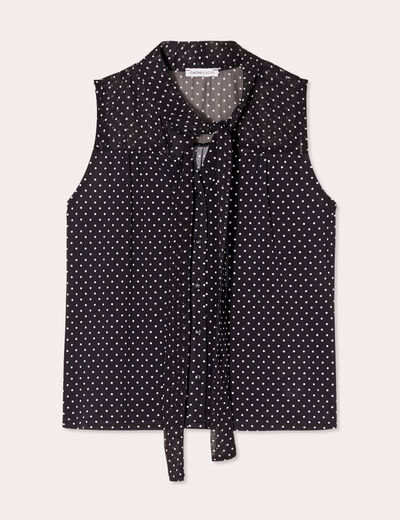 Chemise sans manches noir femme