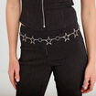 Ceinture fine avec cha&icirc;ne gris argent femme