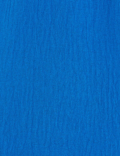 Robe longue portefeuille bleu electrique femme