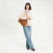 T-shirt col montant blanc femme