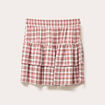 Jupe &eacute;vas&eacute;e volants rose femme