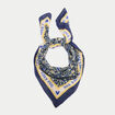Foulard satin&eacute; soyeux bleu electrique femme