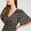 Robe longue évasée multicolore femme