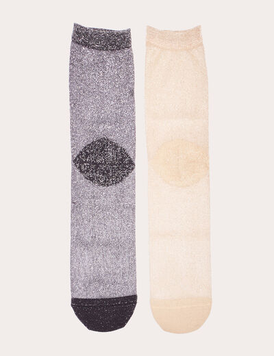 Lot 2 paires chaussettes noir femme