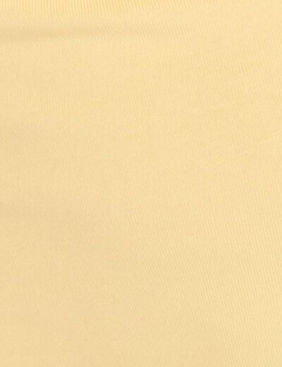 T-shirt manches volants jaune clair femme