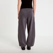 Jogging large taille basse gris fonc&eacute; femme