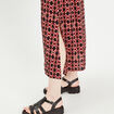 Jupe midi évasée fluide rouge femme