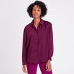 Chemise manches longues prune femme
