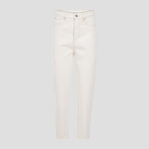 jeans mom taille haute ecru femme Jeans mom taille haute ecru femme