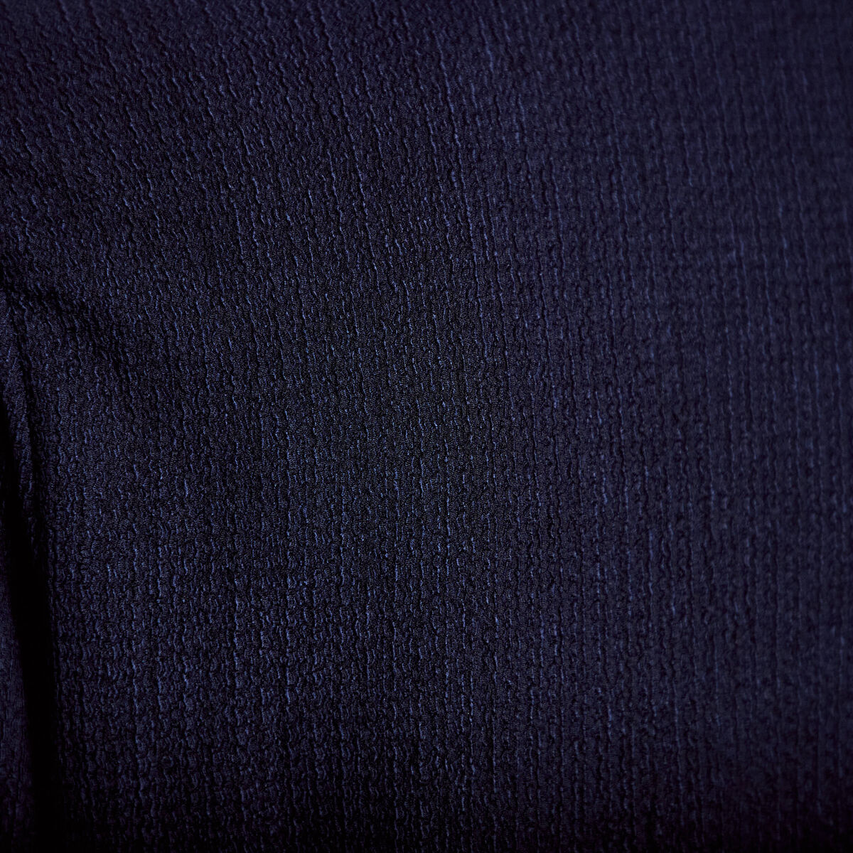 Blouse broderie col V manches longues bleu marine femme