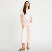T-shirt col rond manches courtes ecru femme