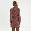 Robe évasée taille smockée rose femme
