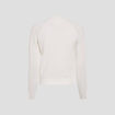 Pull boutonn&eacute; avec torsades ecru femme