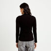 T-shirt ajust&eacute; manches longues noir femme
