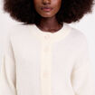 Gilet boutonn&eacute; ecru femme