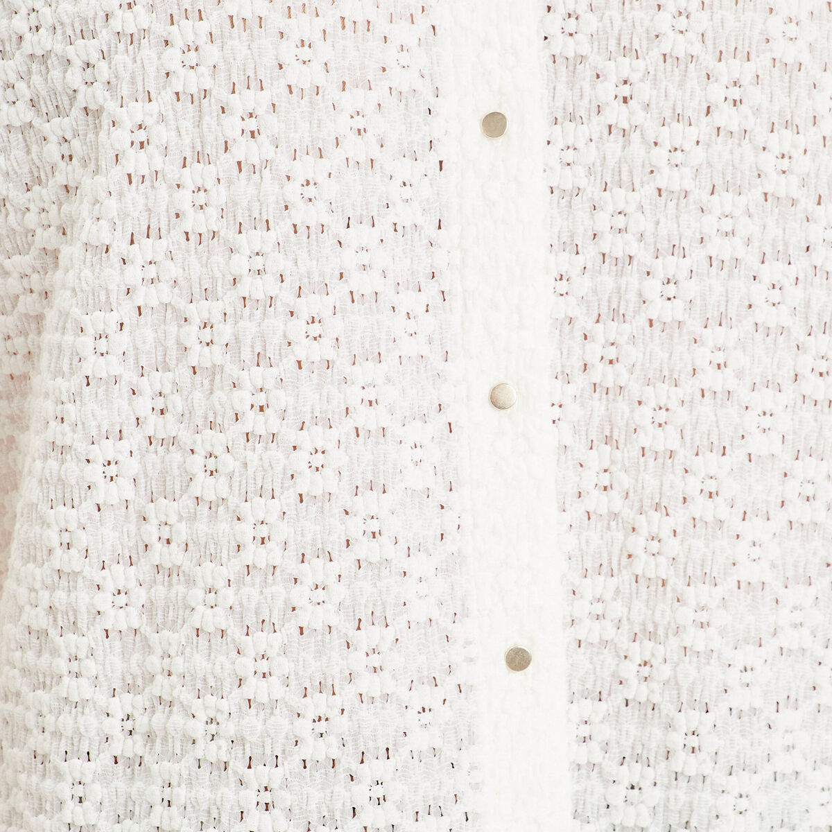 Blouse manches courtes ecru femme