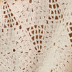 Gilet effet crochet et noeuds beige femme