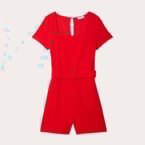 combishort ceinturee rouge femme Combishort ceinturée rouge femme