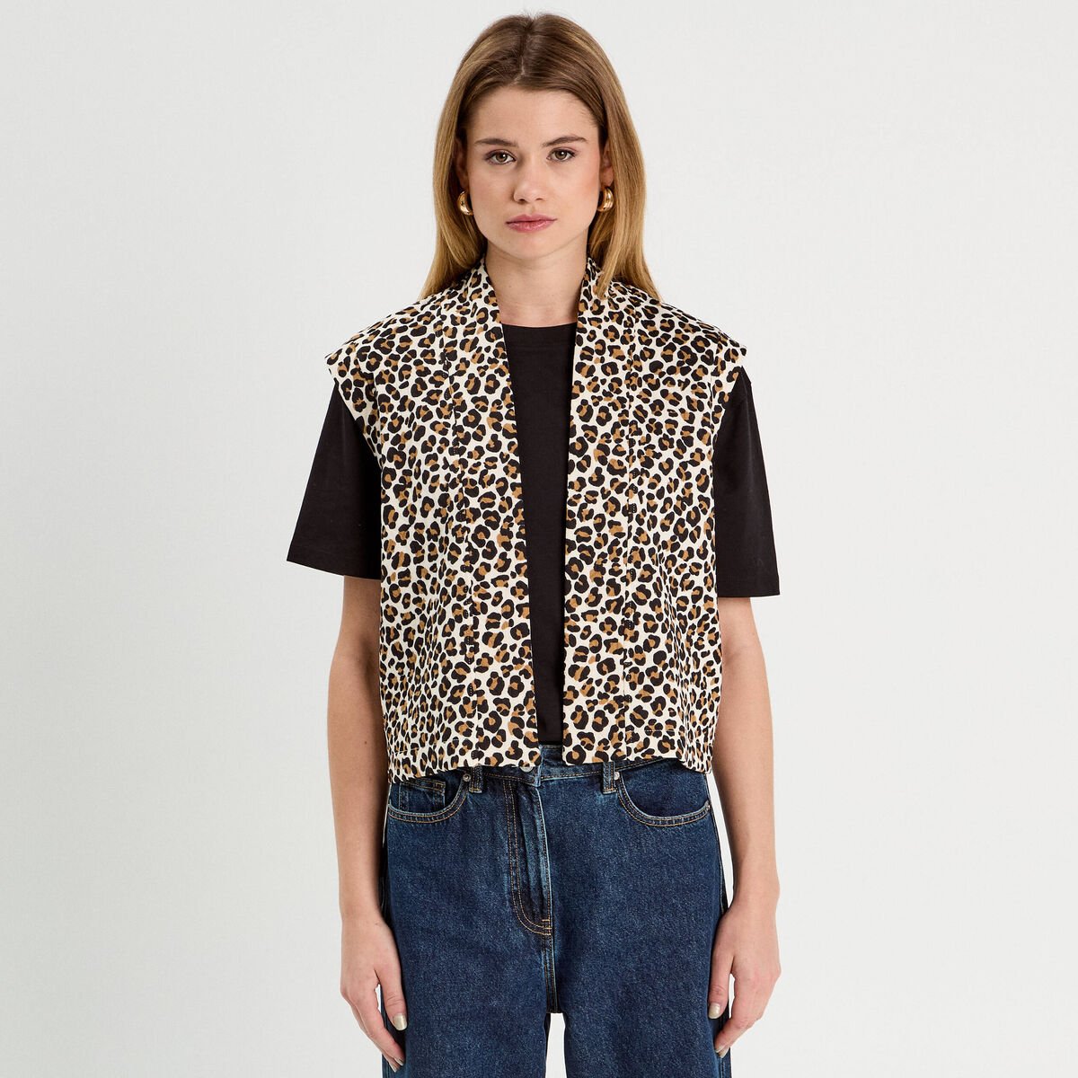 Gilet sans manches matelassé blanc femme