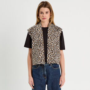 Gilet sans manches matelassé blanc femme