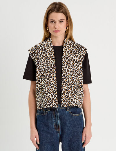 Gilet sans manches matelassé blanc femme