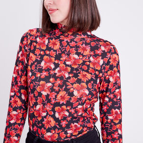 T-shirt à manches longues noir femme
