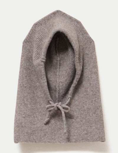 Cagoule taupe femme