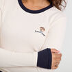 T-shirt cropped 2-en-1 ecru femme