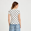 Top ajust&eacute; col rond manches courtes blanc femme