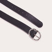 Ceinture boucle martelée noir femme