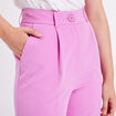 Pantalon city large violet femme