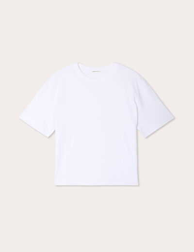 T-shirt manches courtes blanc femme