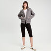 Pantacourt capri denim noir femme