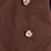 Trench court boutonné marron foncé femme