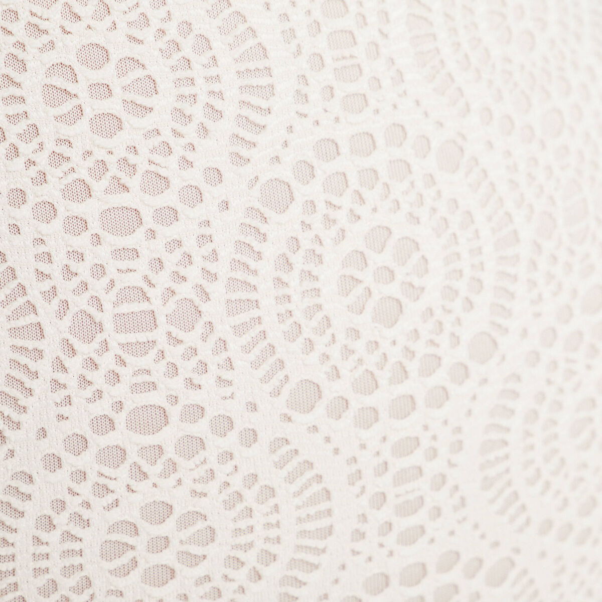 Jupe midi droite crochet ecru femme