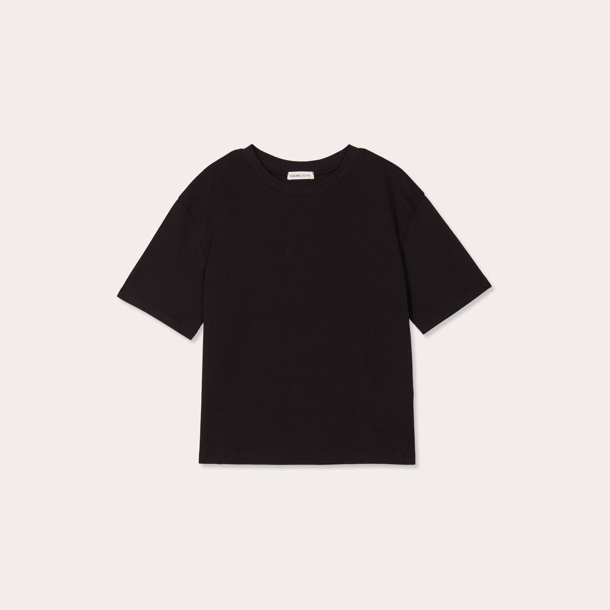 T-shirt manches courtes noir femme