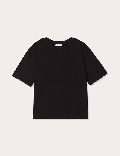 T-shirt manches courtes noir femme