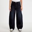 Jean coupe large denim brut femme