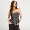 Bustier sans manches couleur argent femme