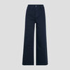 Jeans wide leg taille haute bleu marine femme